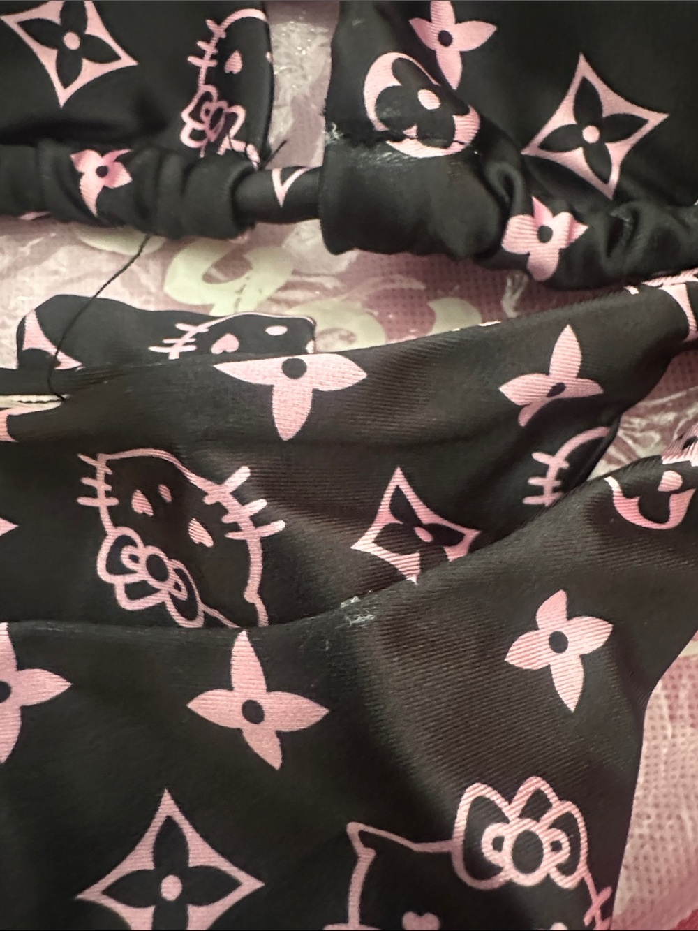 Hello Kitty Black and Pink Bikini Set with Monogram Motif - Picture 5 of 5